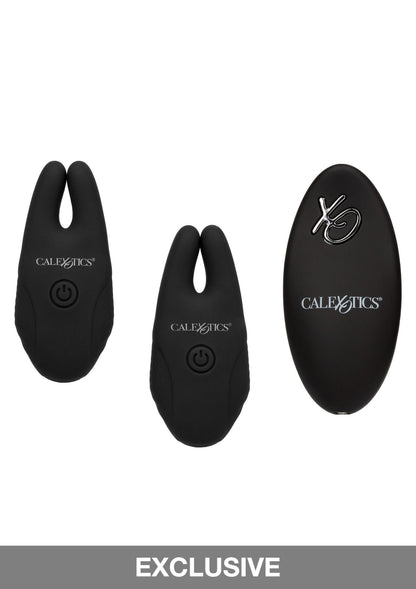 CalExotics Silicone Remote Nipple Clamps BLACK - 6