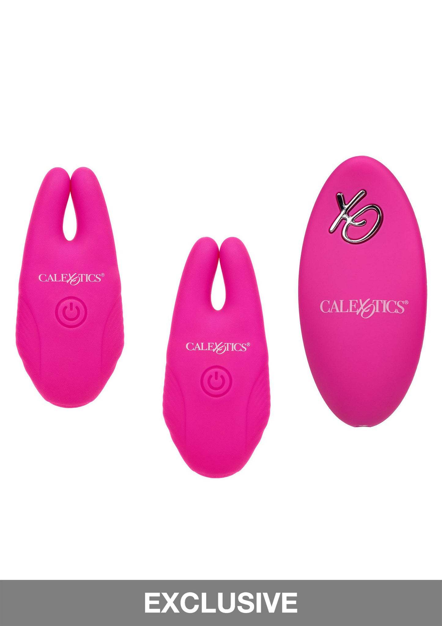 CalExotics Silicone Remote Nipple Clamps PINK - 1