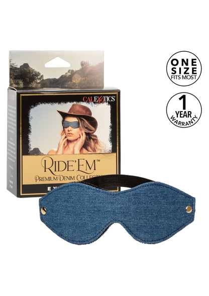 CalExotics Ride 'em Premium Denim Collection Eye Mask BLUE - 320