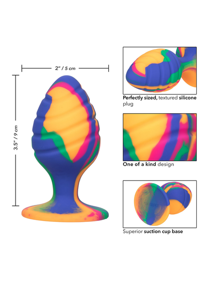 CalExotics Cheeky Large Swirl Tie-Dye Plug MULTICOLOR - 1