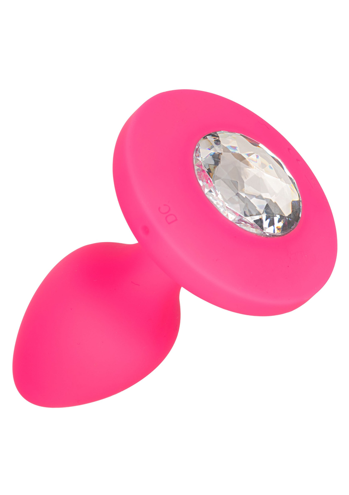 CalExotics Cheeky Gems Medium Rechargeable Vibrating Probe PINK - 10