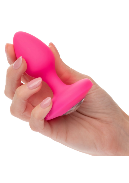 CalExotics Cheeky Gems Medium Rechargeable Vibrating Probe PINK - 6