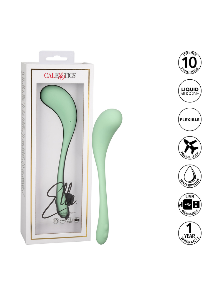 CalExotics Elle Liquid Silicone Wand GREEN - 7