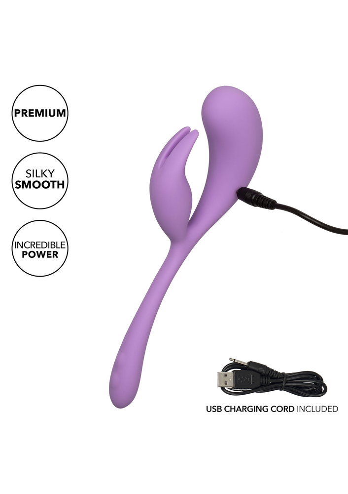 CalExotics Elle Liquid Silicone Dual Flicker PURPLE - 4