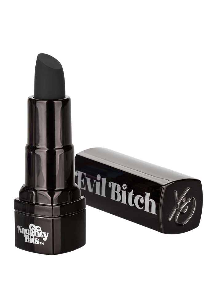 CalExotics Naughty Bits Evil Bitch Lipstick Vibrator BLACK - 13