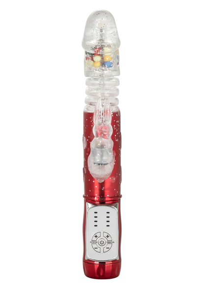 CalExotics Naughty Bits Cumball Machine Thrusting Jack Rabbit Vibrator RED - 10