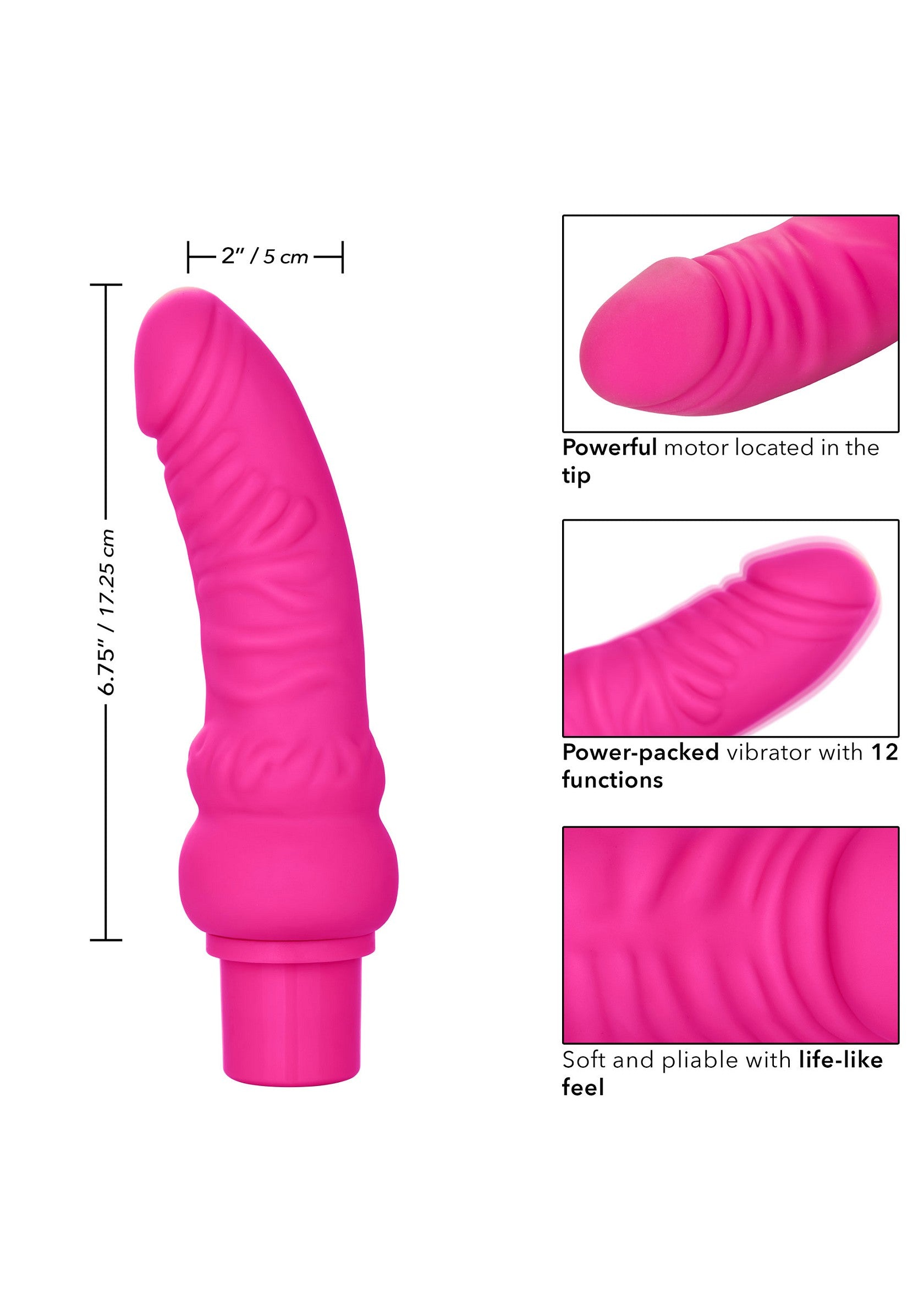 CalExotics Rechargeable Power Stud Curvy PINK - 4