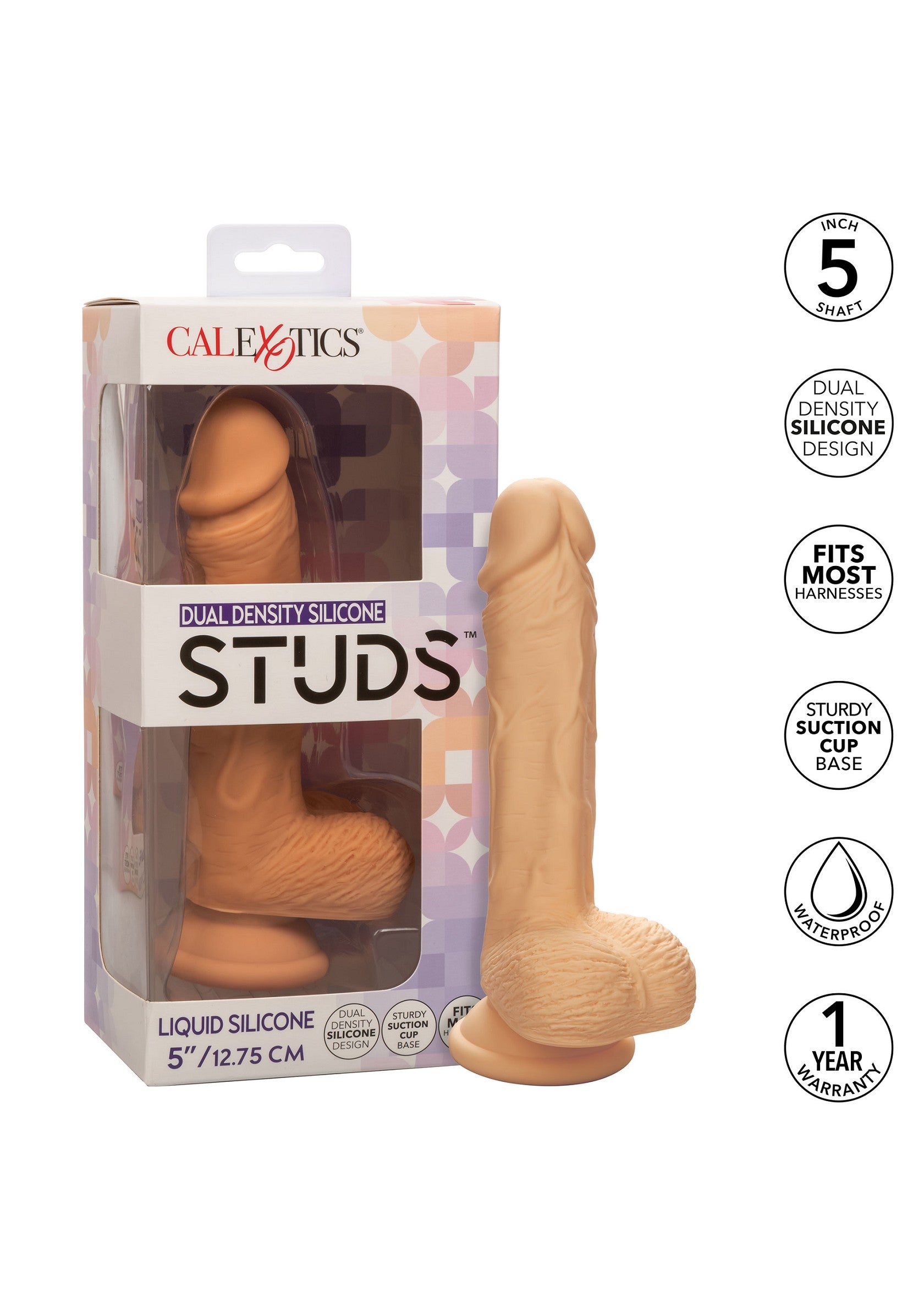 CalExotics Dual Density Silicone Studs 5”/12.75 SKIN - 9