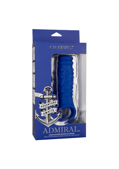 CalExotics Admiral Liquid Silicone Beaded Extension BLUE - 5