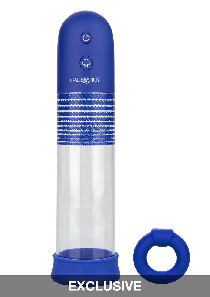 CalExotics Admiral Rechargeable Rock Hard Pump Kit BLUE - 16