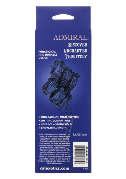 CalExotics Admiral Rope 32.75’/10 M BLUE - 437