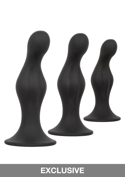 CalExotics Silicone Anal Ripple Kit BLACK - 0