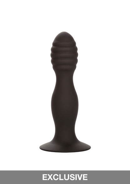 CalExotics Silicone Ribbed Anal Stud BLACK - 0