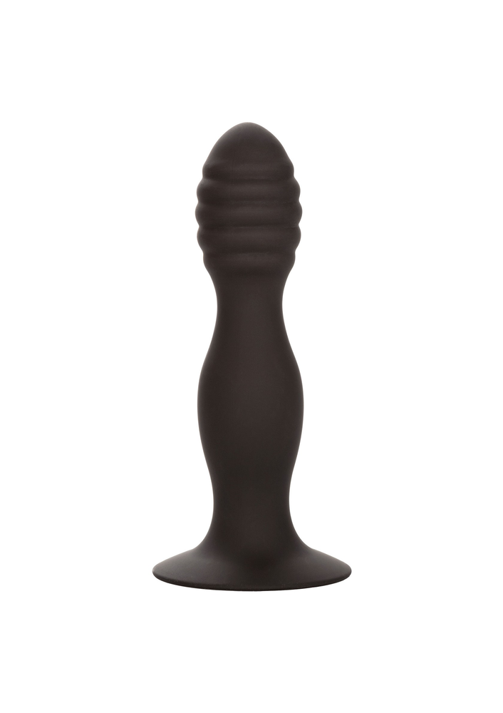 CalExotics Silicone Ribbed Anal Stud BLACK - 5