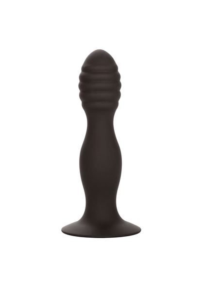 CalExotics Silicone Ribbed Anal Stud BLACK - 5