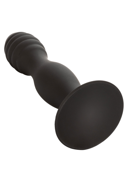 CalExotics Silicone Ribbed Anal Stud BLACK - 4