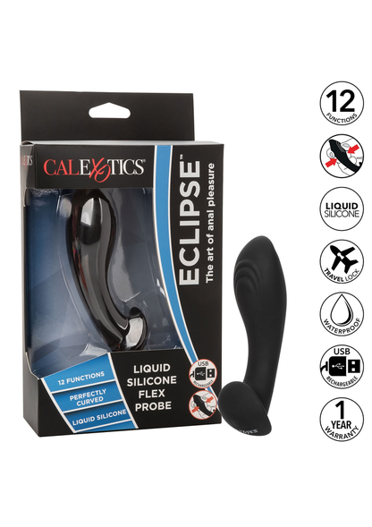 CalExotics Eclipse Liquid Silicone Flex Probe BLACK - 4