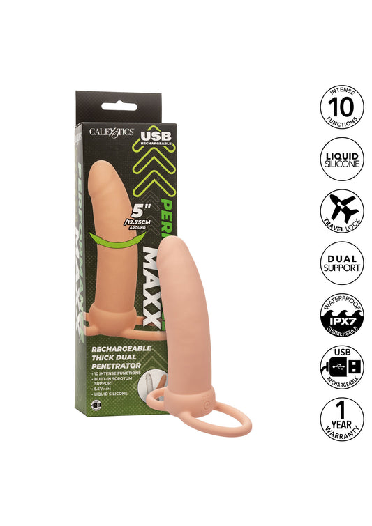 CalExotics Performance Maxx Rechargeable Thick Dual Penetrator - Heller Hautton