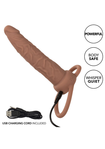 CalExotics Performance Maxx Rechargeable Dual Penetrator BROWN - 15