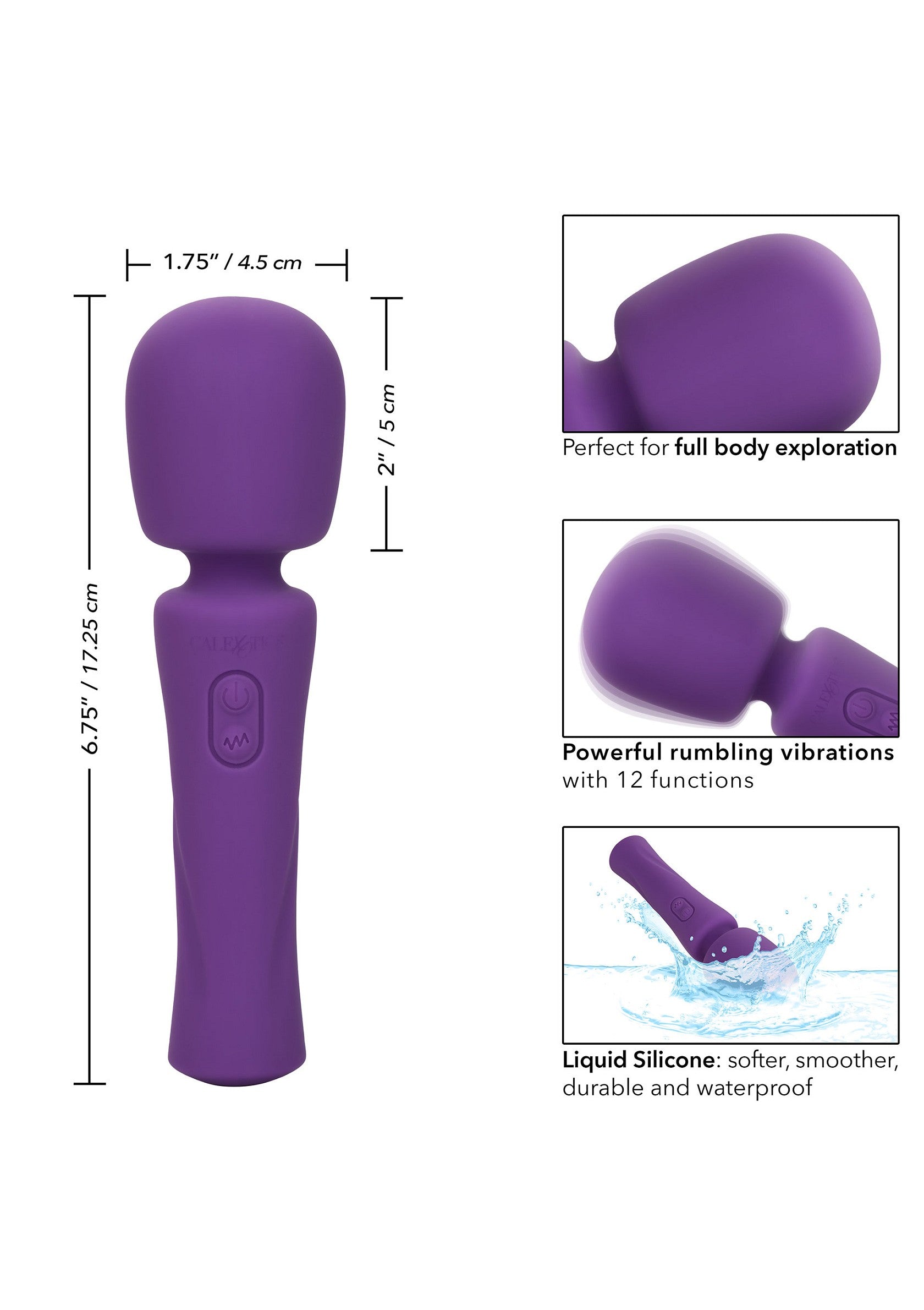 CalExotics Stella Liquid Silicone Massager PURPLE - 3