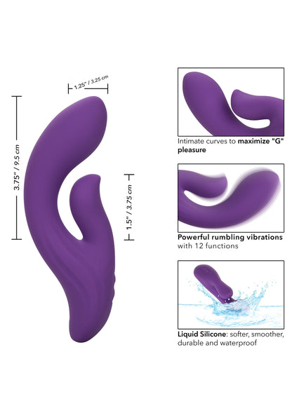 CalExotics Stella Liquid Silicone Dual Pleaser PURPLE - 4