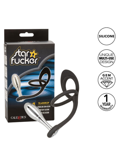 CalExotics Star Fucker Teardrop Plug SILVER - 9