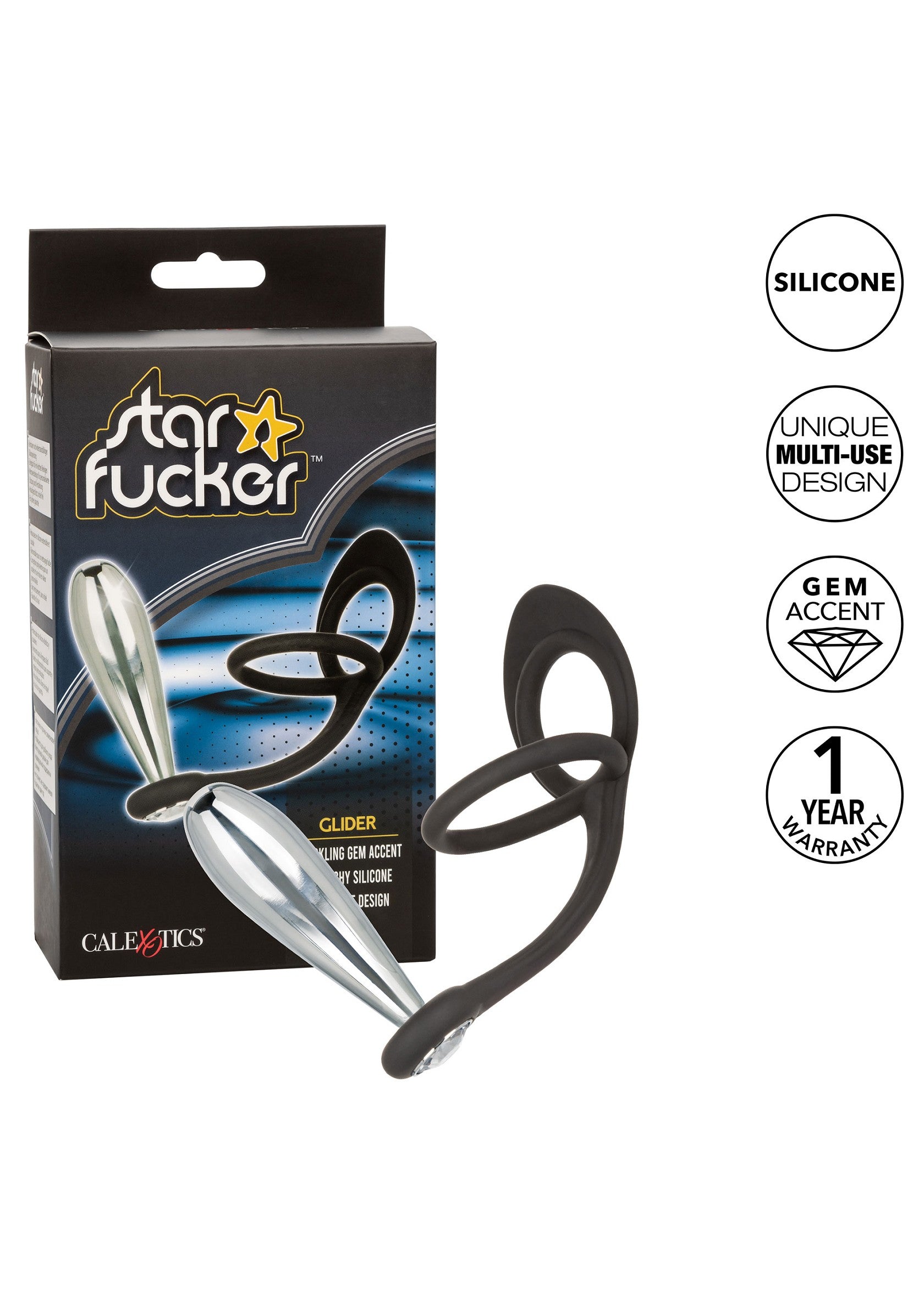 CalExotics Star Fucker Glider Plug SILVER - 1