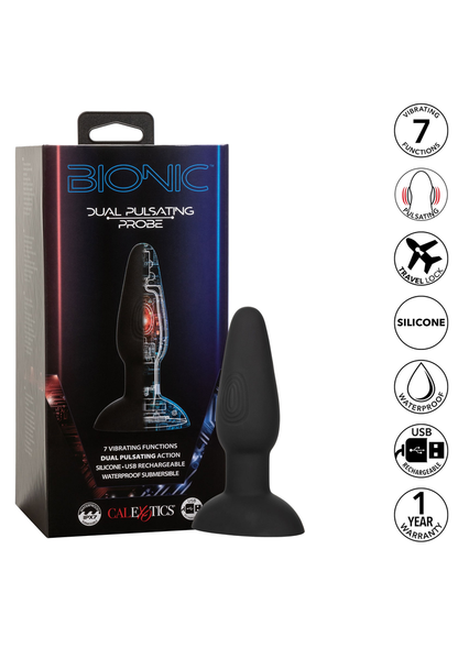 CalExotics Bionic Dual Pulsating Probe BLACK - 7