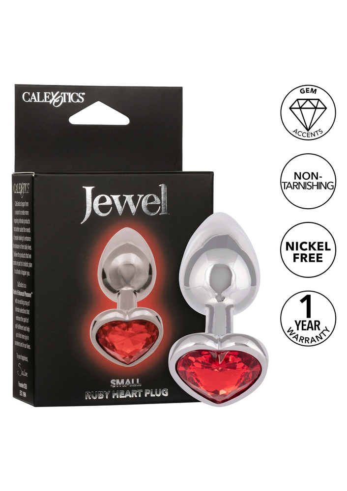 CalExotics Jewel Small Ruby Heart Plug RED - 576