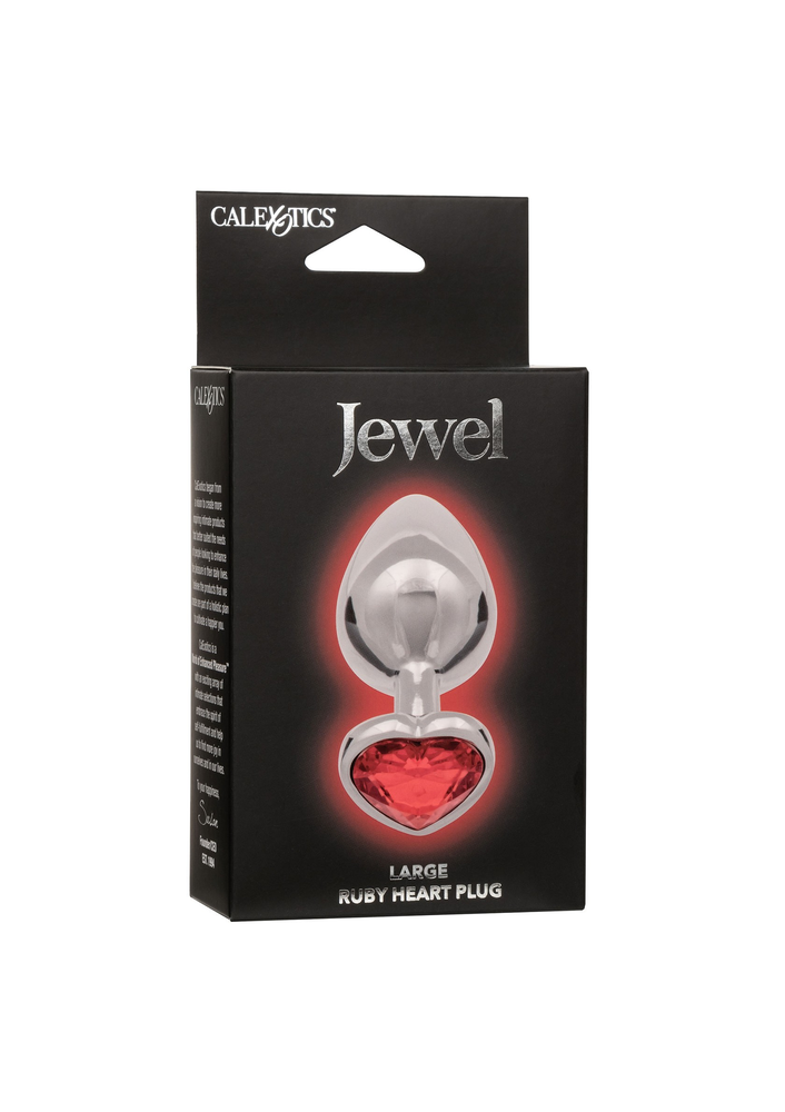 CalExotics Jewel Large Ruby Heart Plug RED - 591