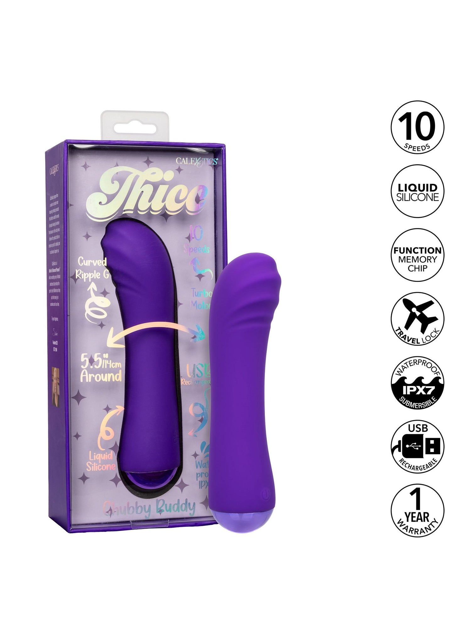 CalExotics Thicc Chubby Buddy PURPLE - 1