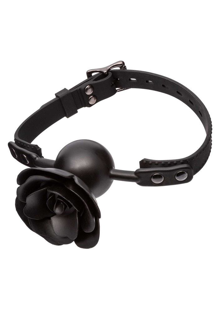 CalExotics Forbidden Removable Rose Gag BLACK - 9