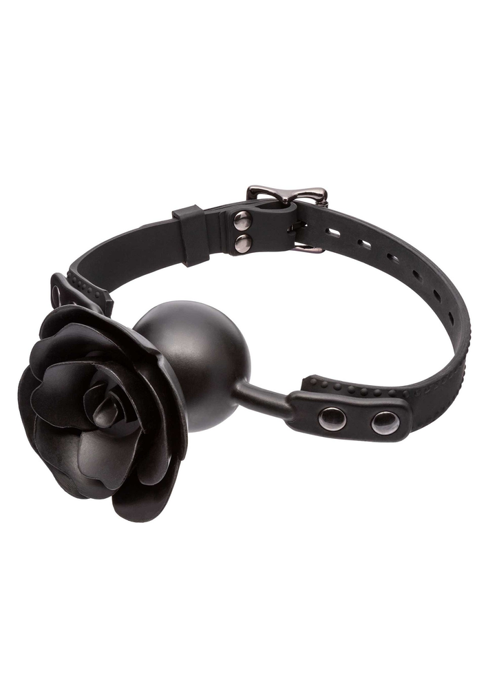 CalExotics Forbidden Removable Rose Gag BLACK - 1