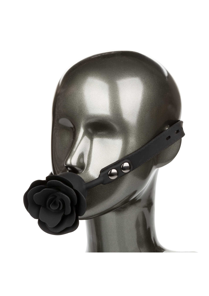 CalExotics Forbidden Removable Rose Gag BLACK - 5