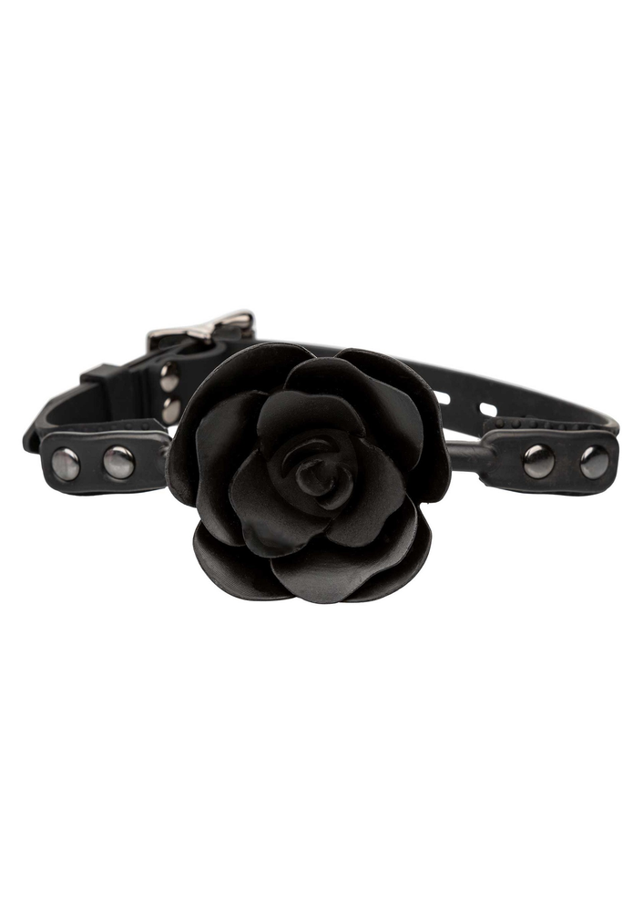 CalExotics Forbidden Removable Rose Gag BLACK - 0