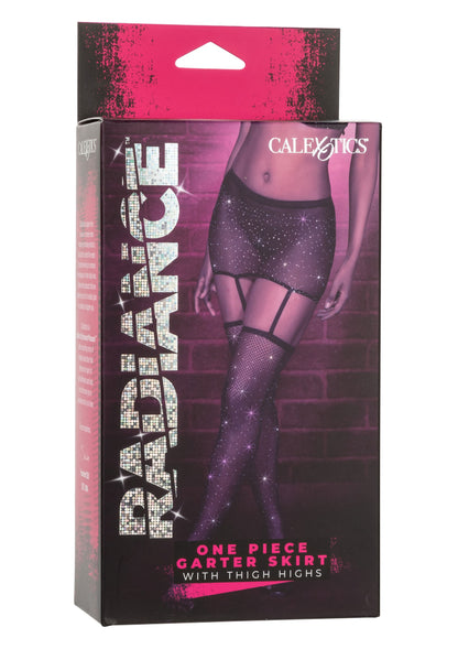 CalExotics Radiance One Piece Garter Skirt with Thigh Highs BLACK O/S - 755