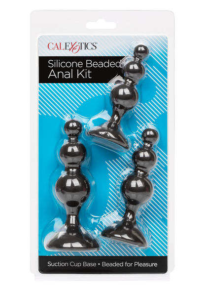 CalExotics Silicone Beaded Anal Kit BLACK - 1