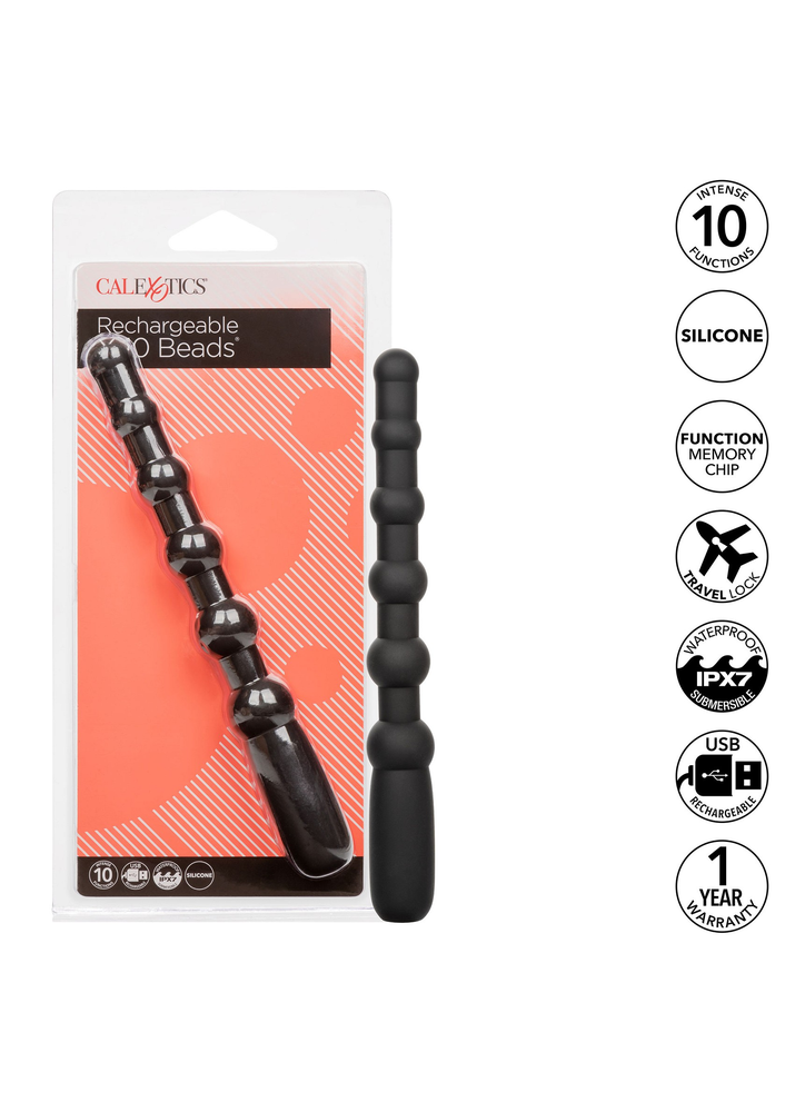 CalExotics Rechargeable X-10 Beads BLACK - 8