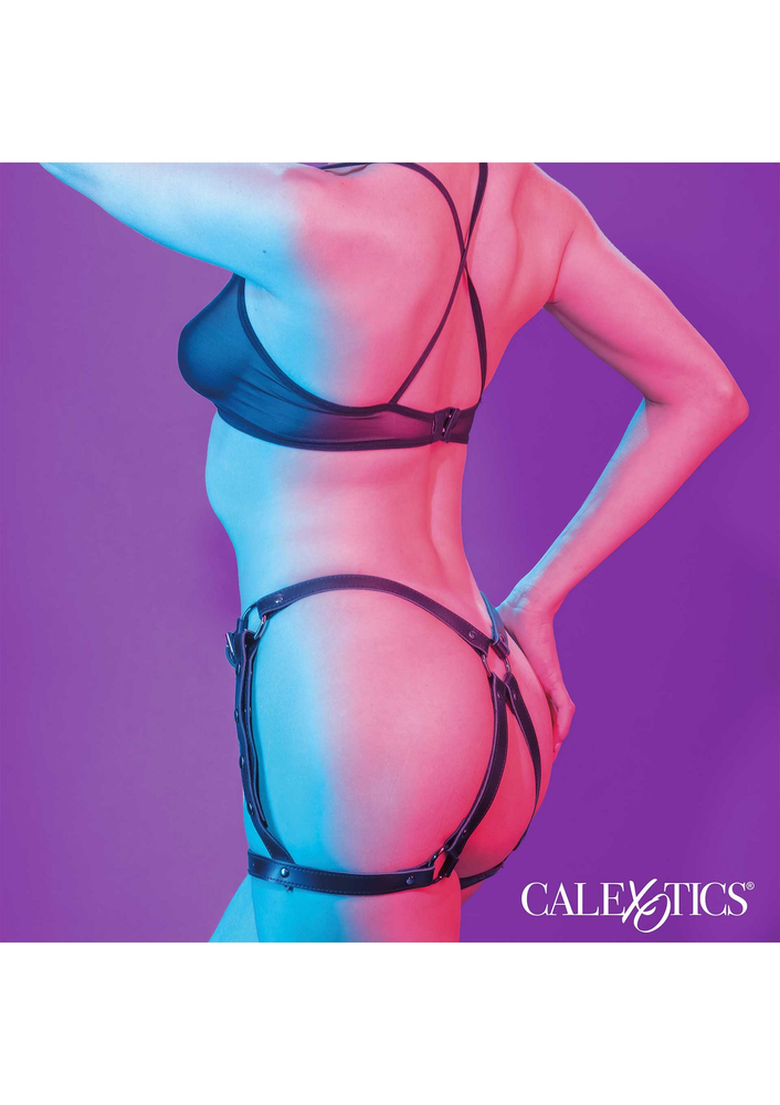 CalExotics Euphoria Collection Riding Thigh Harness BLACK - 5