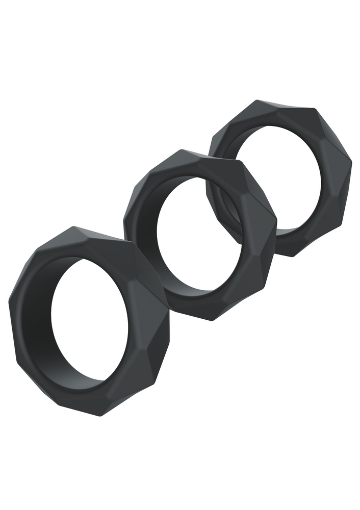 Hidden Desire Extreme Heavy C-Ring Set BLACK - 9