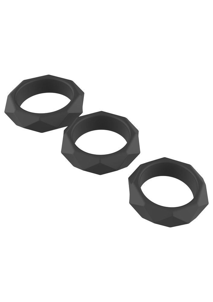 Hidden Desire Extreme Heavy C-Ring Set BLACK - 0