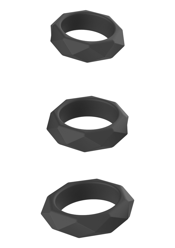 Hidden Desire Extreme Heavy C-Ring Set BLACK - 8