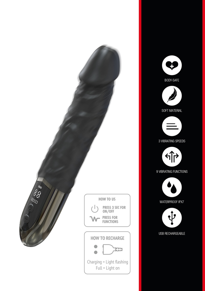 Hidden Desire Extreme Anal Power Vibrator BLACK - 1