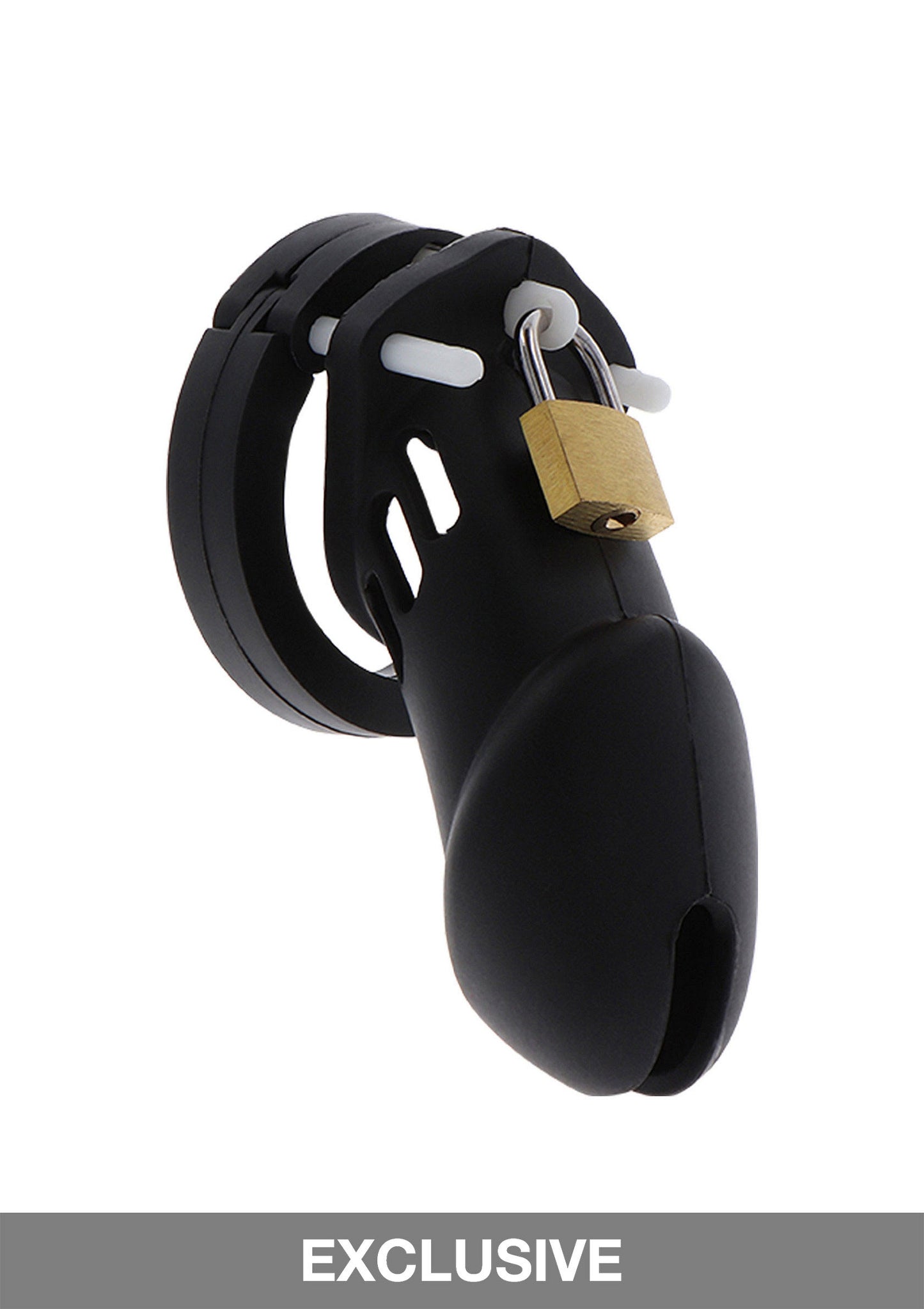 Hidden Desire Extreme Chastity Cock Cage Slicone L BLACK - 5