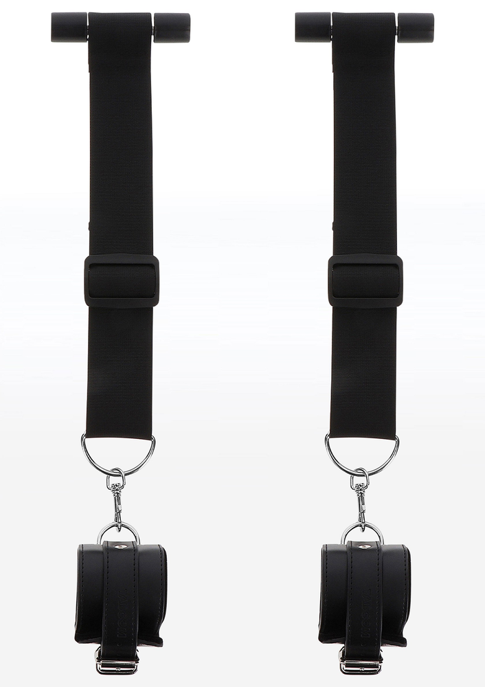 Taboom Bondage Essentials Door Bars and Wrist Cuffs BLACK - 0