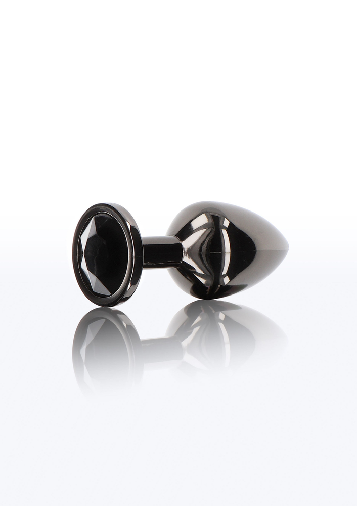 Taboom Bondage Essentials Butt Plug With Diamond Jewel M BLACK - 0