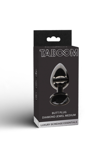 Taboom Bondage Essentials Butt Plug With Diamond Jewel M BLACK - 2