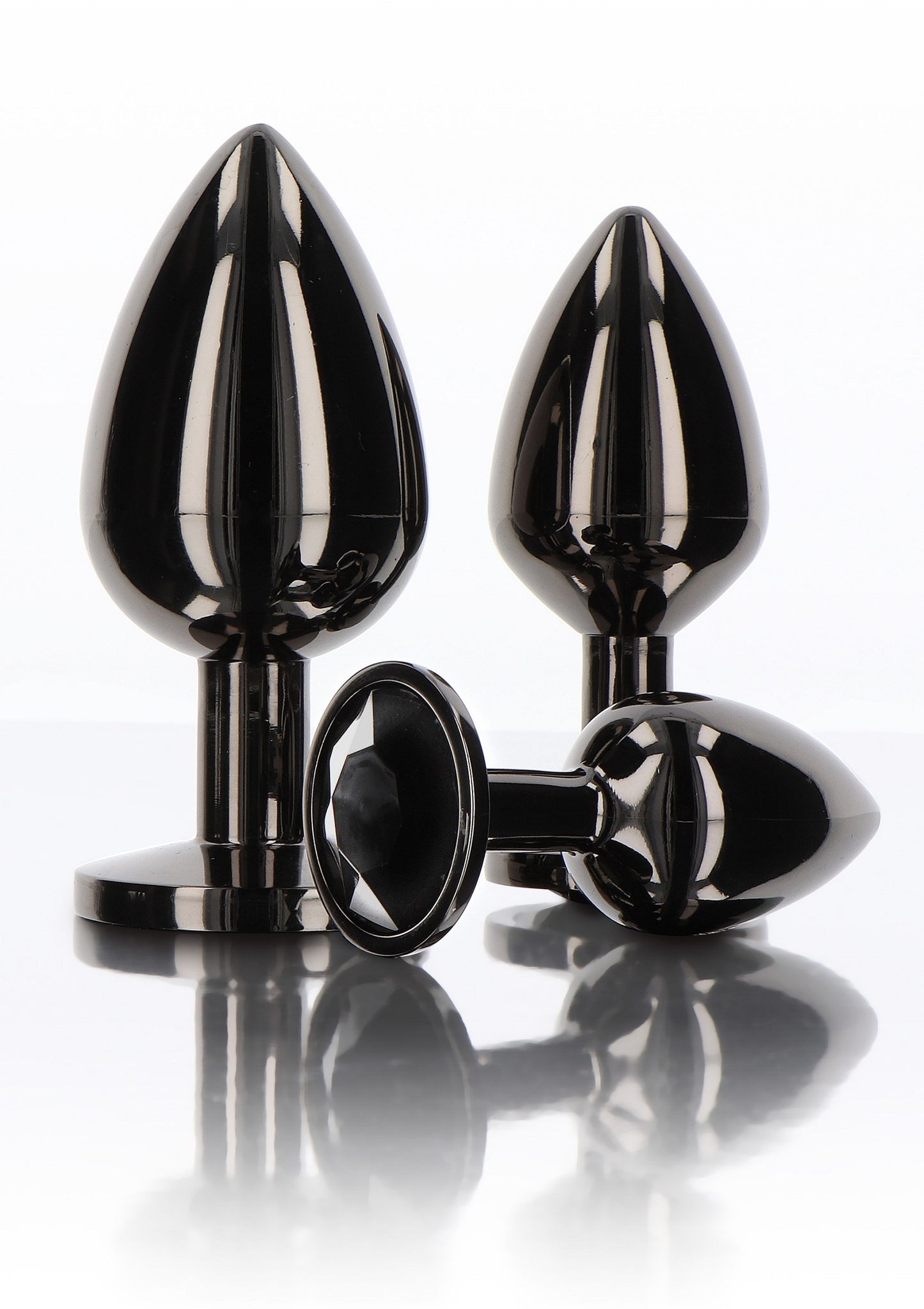 Taboom Bondage Essentials Butt Plug With Diamond Jewel M BLACK - 4