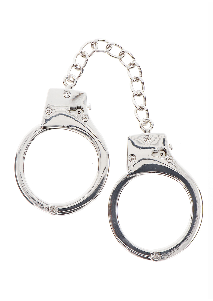 Taboom Bondage Essentials Silver Plated BDSM Handcuffs SILVER - 6