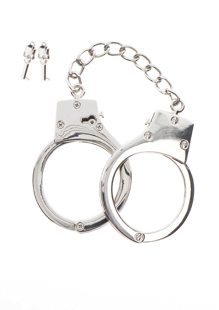 Taboom Bondage Essentials Silver Plated BDSM Handcuffs SILVER - 7